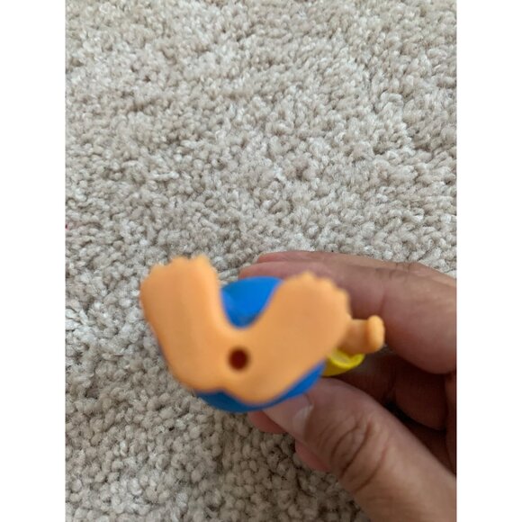 Vintage Berenstain Bears Papa Bear Figure Toy 3" Tall Blue Overalls Yellow Shirt - Picture 3 of 7